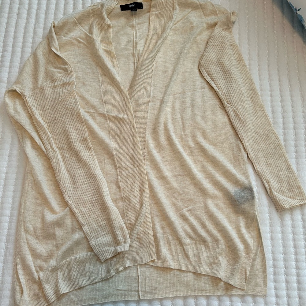 Mossimo Supply Co Cream Cardigan Sweater V-Neck
